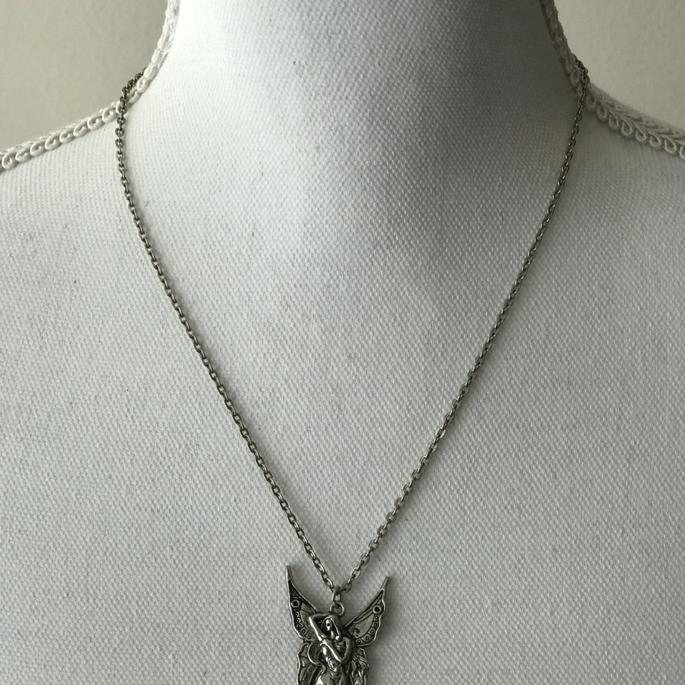 Silver fairy necklace